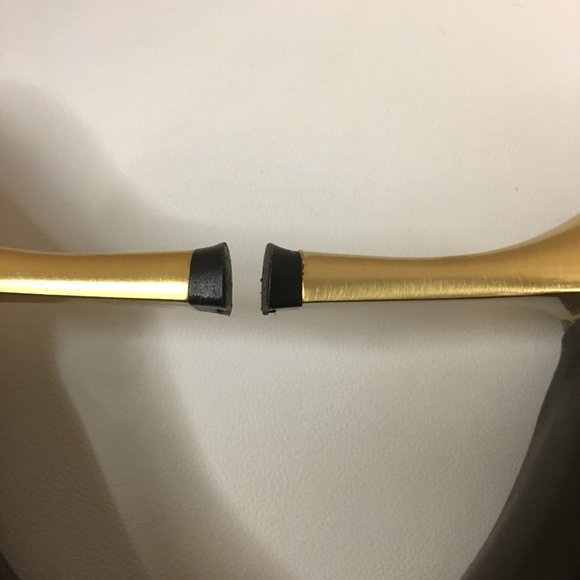 ST JOHN Black Soft Patent with Matte Gold Heel Pumps - Picture 11 of 15